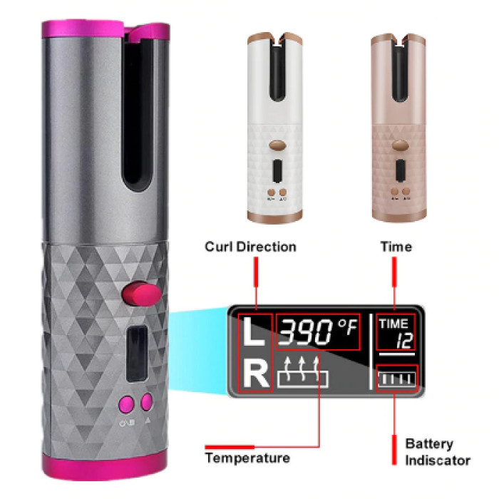 Бездротова автоматична плойка Hair Curler з дисплеєм 3/4 дюйма