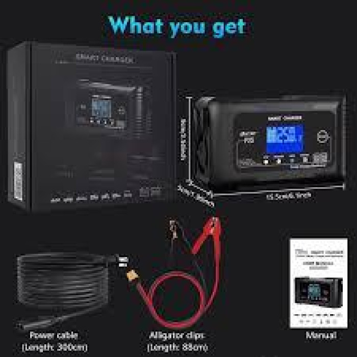 Автомобільний зарядний пристрій для літієвих і олив'яно-кислотних акумуляторів HTRC, 15 A