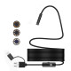 Эндоскоп Android and PC Endoscope, гибкая USB-камера 2 метра TYPE-C 3in1 AND120