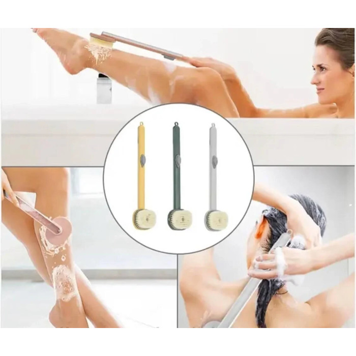 Щітка з довгою ручкою для ДУША з ємністю для мийного засобу Body brush AND LY-588