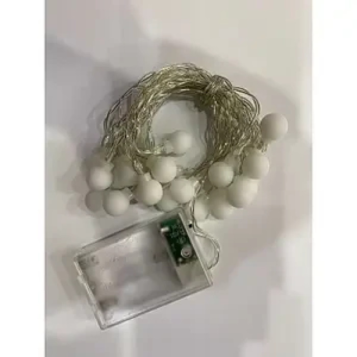 Гірлянда дріт на батарейках 20 LED — 3 метри жовтий кульки AND SF-34