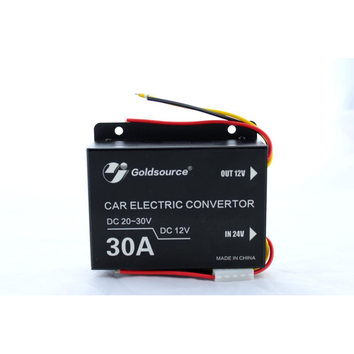 Перетворювач/інвертор DC/DC 24v-12v 30A/знижувальний DC-DC перетворювач