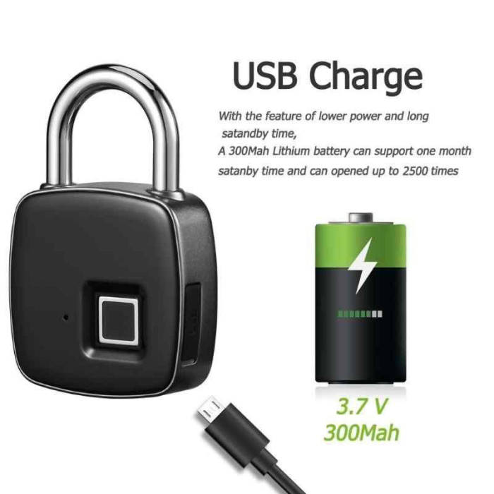 Розумний замок із відбитком пальця finger lock P3