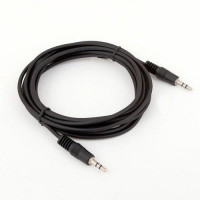 Кабель аудіо AUX 3.5 jack 1.5 м чорний (пакет)