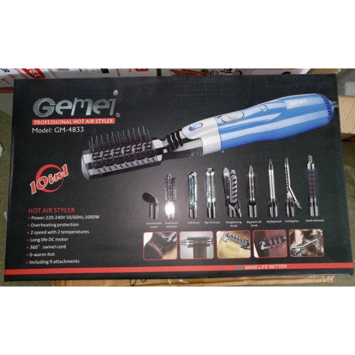 Фен щітка мультистайлер 10 в 1 GM 4833