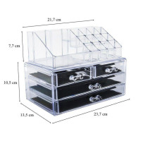 Акриловый органайзер для макияжа на 4 секции (RD-78)