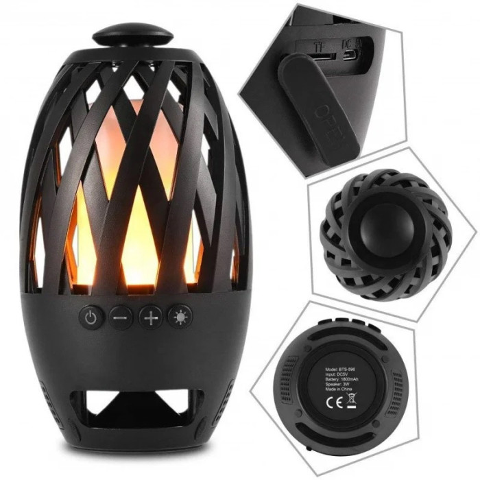 Портативна колонка Flame Atmosphere Wireless Speaker BTS-596