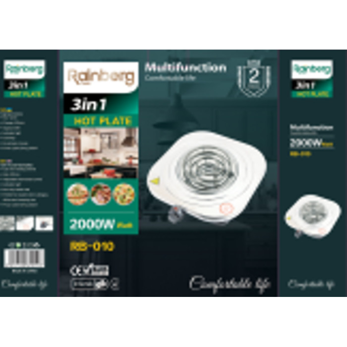 Плита однокомфорочная нержавейка RB-010