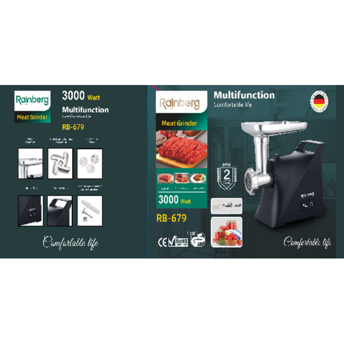 М'ясорубка Rainberg RB-679 3000W із соковичавницею