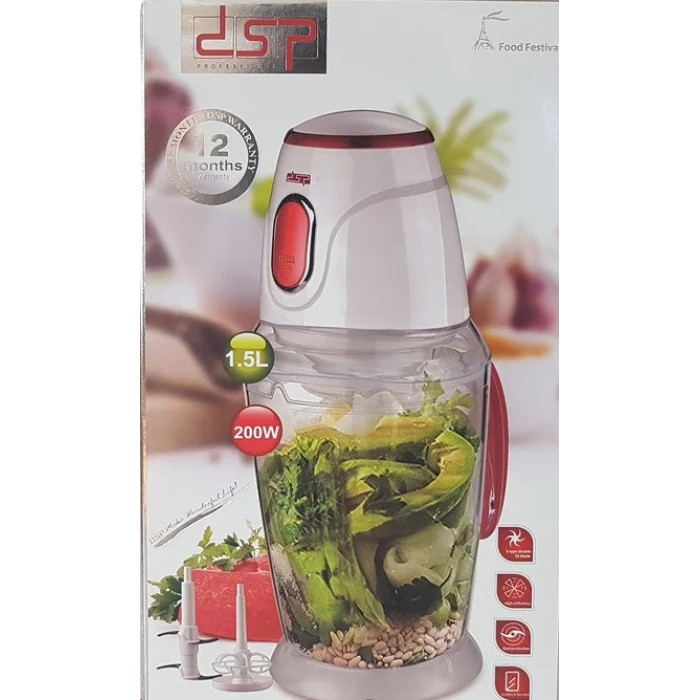 Подрібнювач із пластиковою чашею 1.5 л 200W DSP KM4010