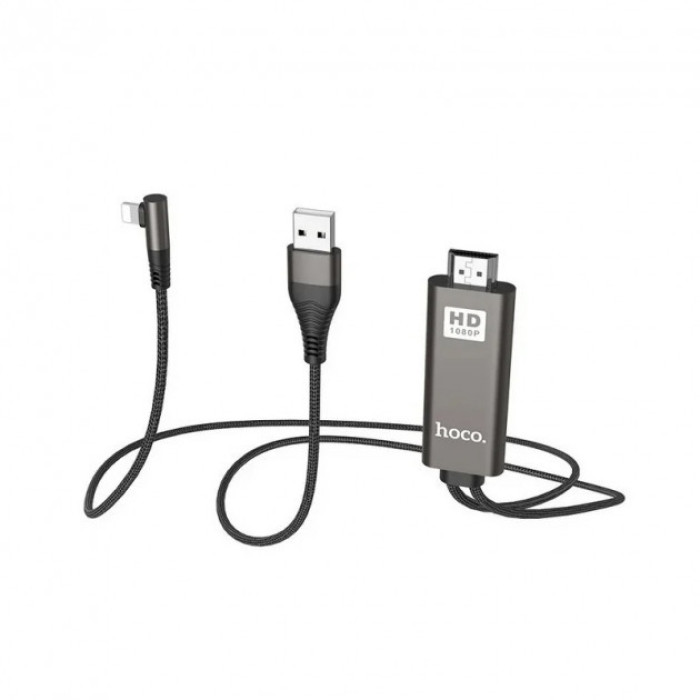 Кабель-перехідник Hoco UA14 USB - Lightning - HDMI, 2 м