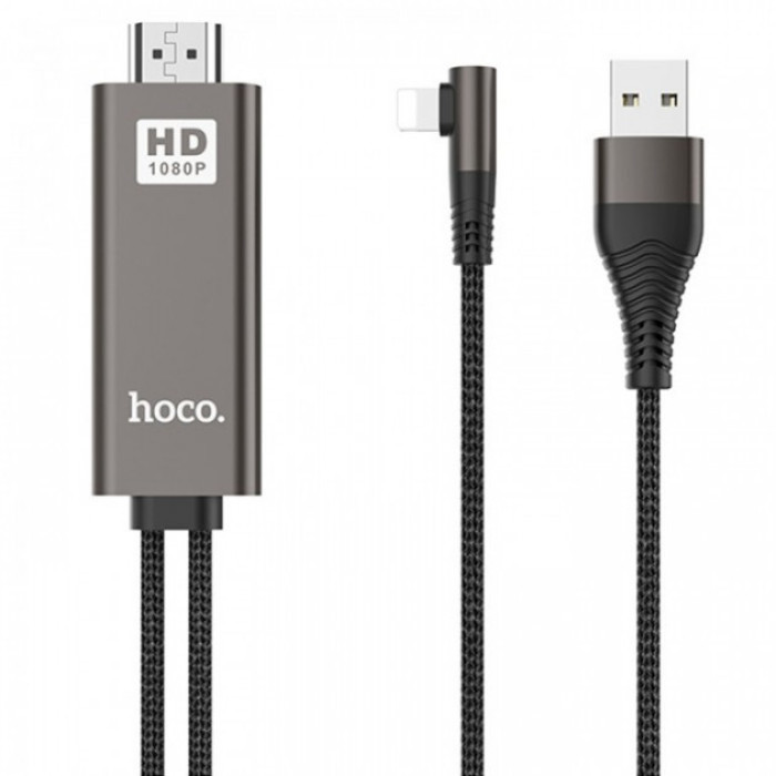 Кабель-перехідник Hoco UA14 USB - Lightning - HDMI, 2 м