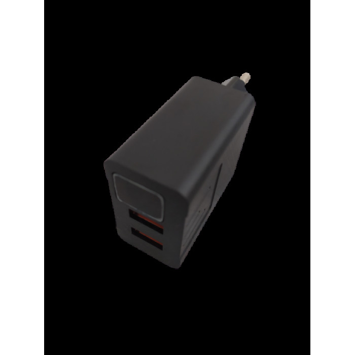 Адаптер (A-14) 220v 2 usb with digital display CX QC03