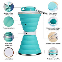 Силиконовая бутылка складная folding travel water cup 9588