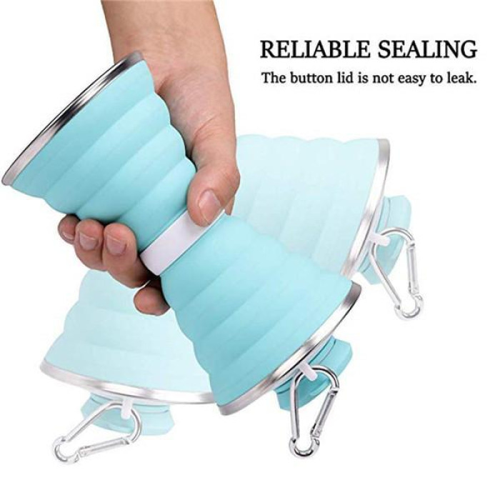 Силіконова пляшка складана folding travel water cup 9588
