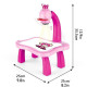 Дитячий стіл для малювання Rrojector Painting зі світлодіодною підсвіткою (рожевий)