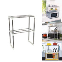 Полиця-стелаж для мікрохвильовки 2 яруси хром (RD-9050)