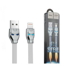 Кабель HOCO U14 iPhone5 Steel man 1.2м 2.4A