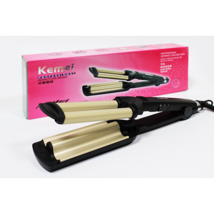 Плойка потрійна KEMEI KM-2022