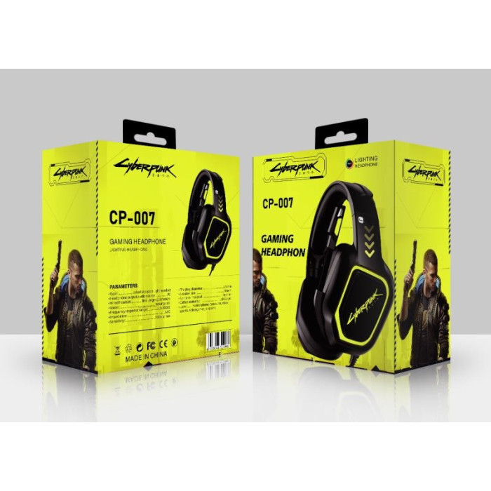 Навушники ігрові дротові з мікрофоном CYBERPUNK CP-007