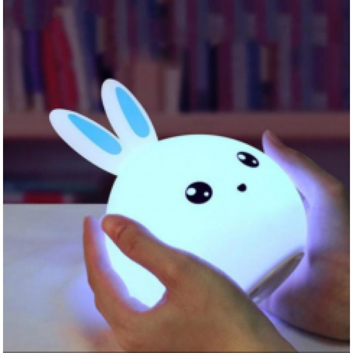 Аккумуляторный силиконовый ночник Зайчик Rabbit Soft Touch