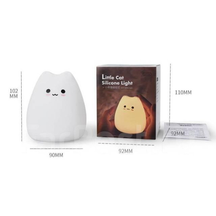 Силиконовый ночник котик ljc-124