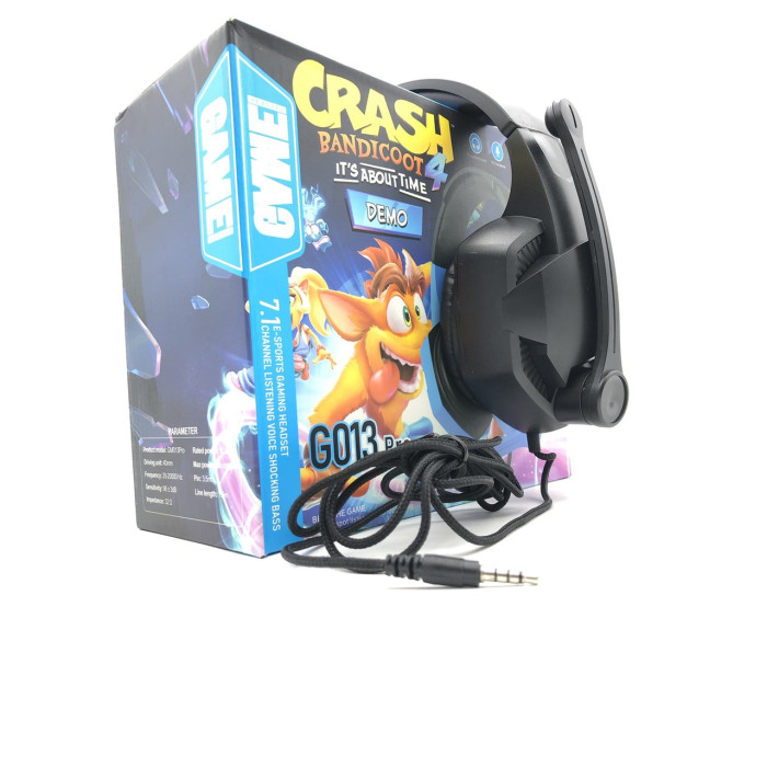 Навушники ігрові CRASH Pro GM013 дротові з мікрофоном