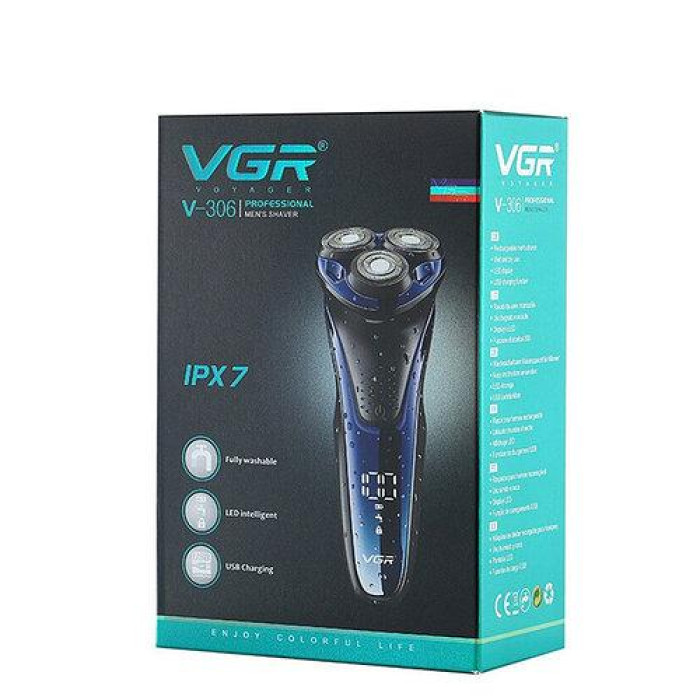 Електробритва акумуляторна роторна V-306