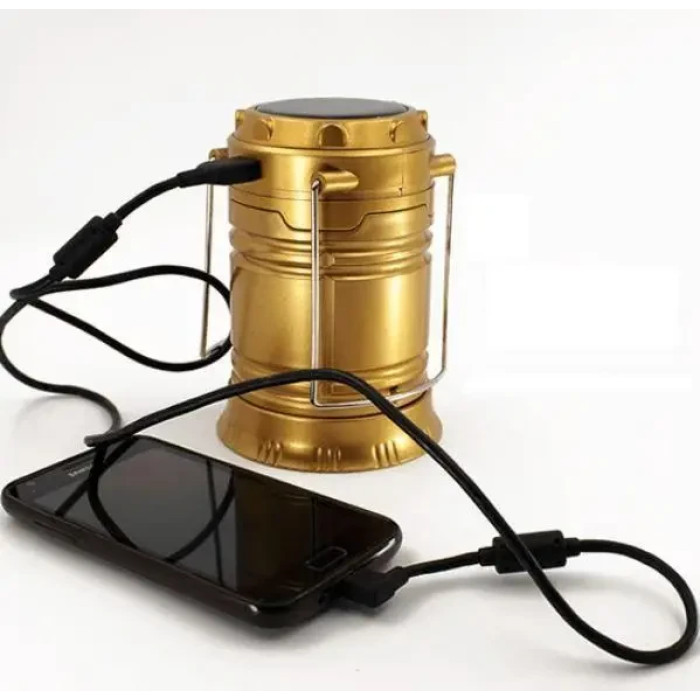 Фонарик G5800+solar кемпинговый