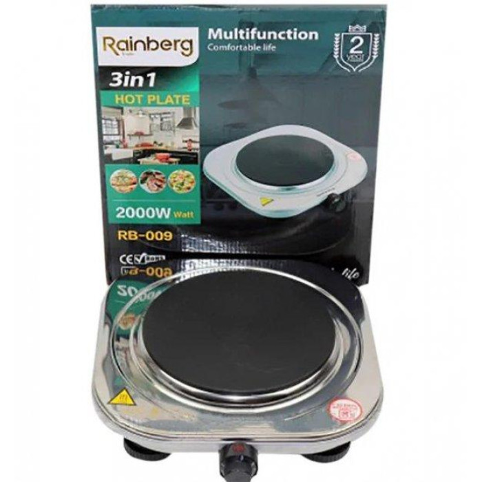 Плита однокомфорочная нержавейка RB-009
