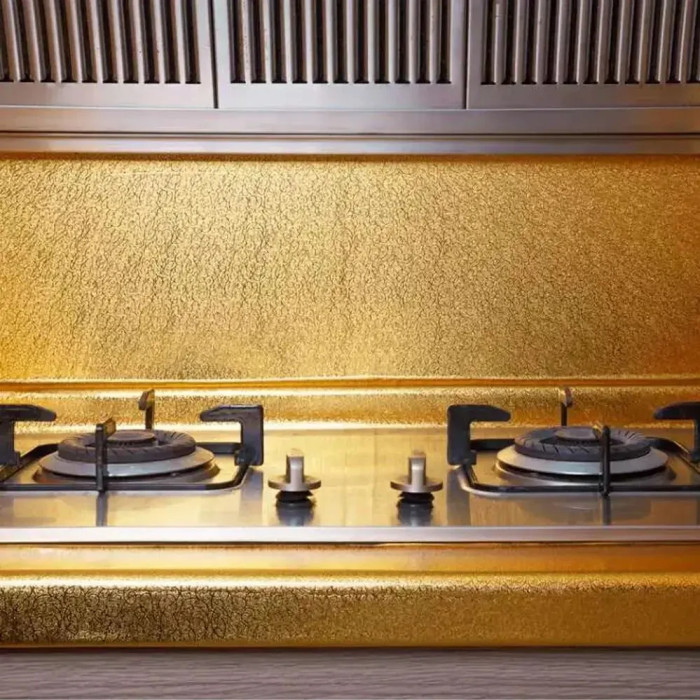 Фольга-стикер золота 60 см на 3 м для дому та кухні