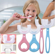 Дитяча зубна щітка U-подібна 2-6 років "Серце" Рожевий/Синій