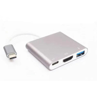 Конвертер Type-C 3в1 (HDMI+USB3.0+Type-C) LZ-04V