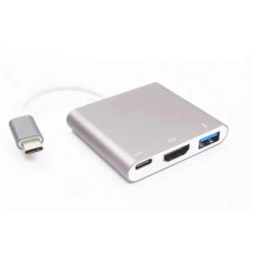 Конвертер Type-C 3в1 (HDMI+USB3.0+Type-C) LZ-04V