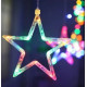 Xmas гірлянда STAR CURTAIN 12M MULTI Зірки Мультиколірні 3M*80CM*50CM