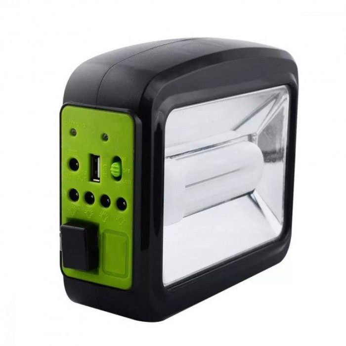 Фонарь CL-01 Power Bank (6000mAh) с солнечной панелью + лампочки 3шт 6W 3.7V