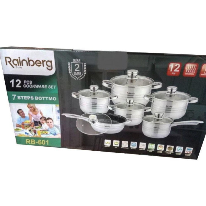 Набор кастрюль на 12 предметов Rainberg RB-601