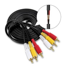 Кабель аудіо-відео 3RCA-3RCA / Шнур 3R-3R 6015 1.2m Good