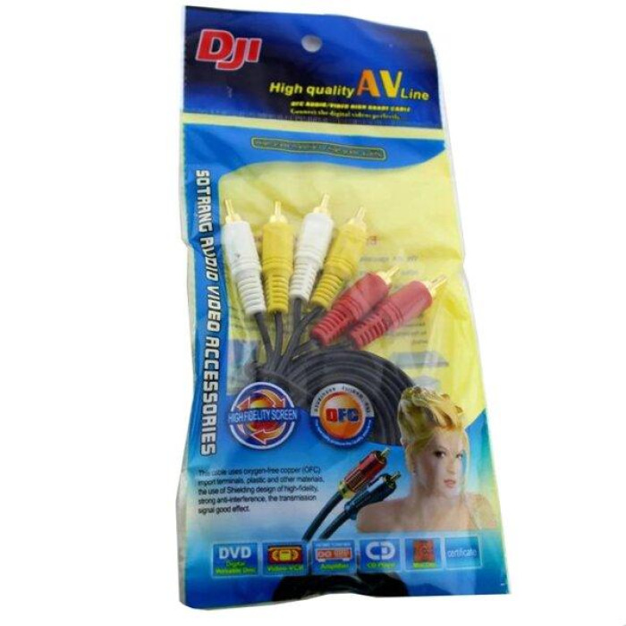 Кабель аудіо-відео 3RCA-3RCA / Шнур 3R-3R 6015 1.2m Good