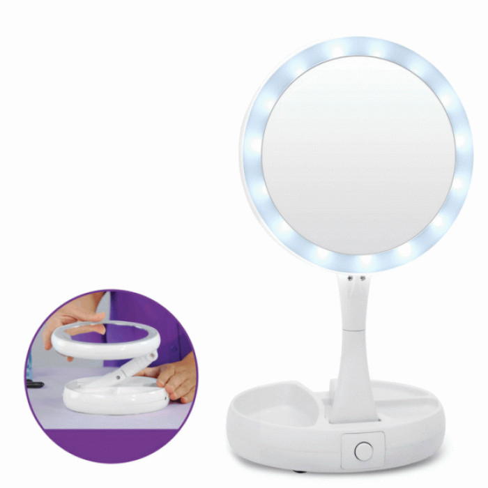Зеркало с подсветкой круглое My Fold AWAY MIRROR