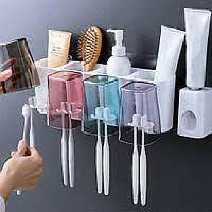 Тримач зубних щіток з автоматичним дозатором NJ-510