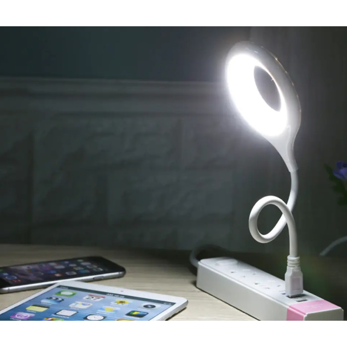 Гнучкий USB-світильник із керуванням голосом 16 LED, 5 Вт, Білий