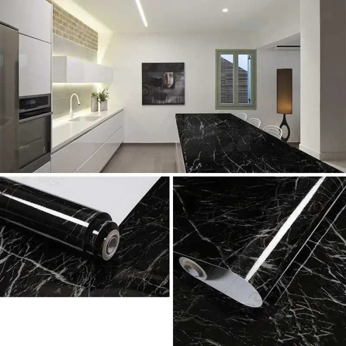 Самоклейна плівка Supretto Мармур Чорний 3 м*60 см