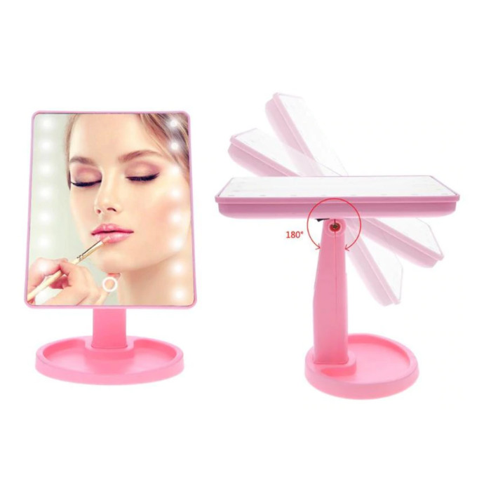 Зеркало для макияжа Large LED Mirror настольное с подсветкой 22 LED