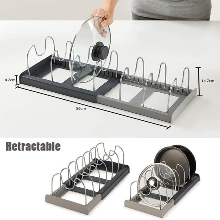 Розширюваний тримач для зберігання з неіржавкої сталі DISH RACK