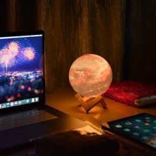 Світильник +чник 3D Moon Lamp Космос 15 см 16 кольорів світіння