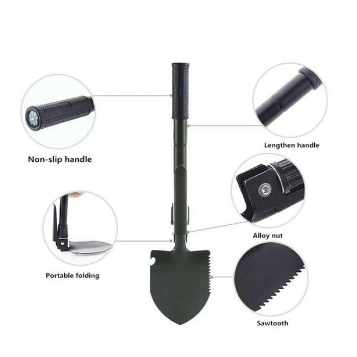 Складана туристична лопата в чохлі