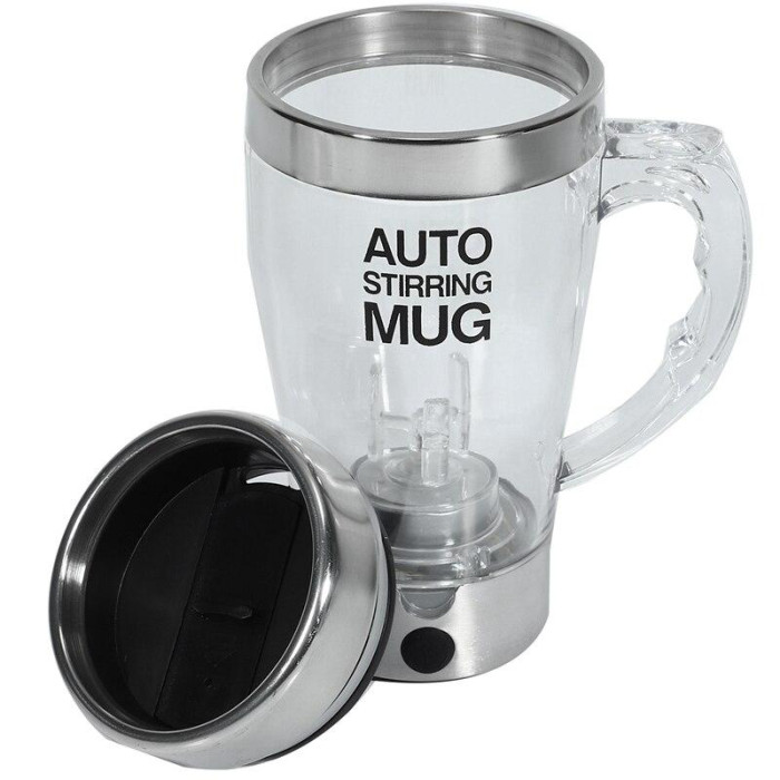 Кавовий кухоль 301-400 мл, кружок із прозорим корпусом, з неіржавкої сталі