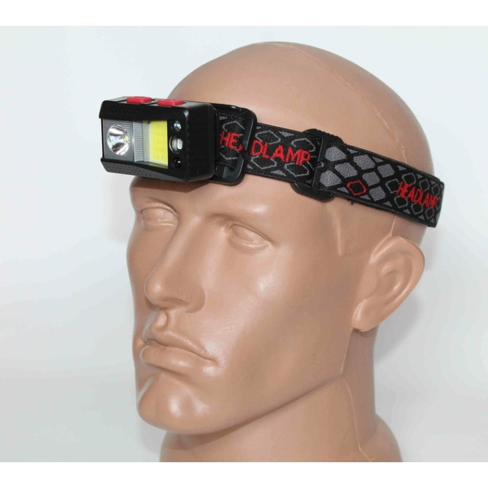 Налобний акумуляторний ліхтар із датчиком руху SL09-1XPE+COB