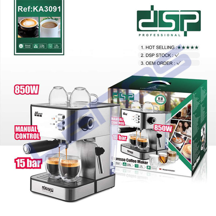 Кавомашина з капучинатором DSP ESPRESSO COFFEE KA3091 напівавтоматична